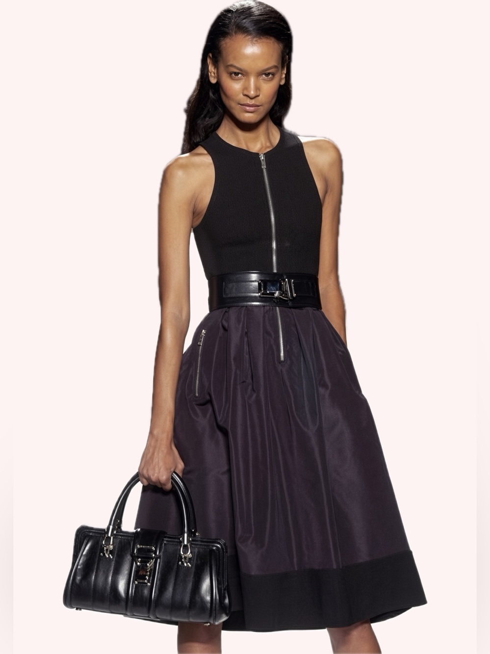 Michael Kors Collection $2490 Runway & Ads Wool & Silk Taffeta Party Dress 4-6